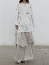 Mutedance 25 Autumn/Winter Double-layer Large Pocket Skirt Plant-dyed Highly Handmade MD-MD25FW62-beige (MD25FW61)